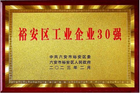 裕安區工業企業 30 強